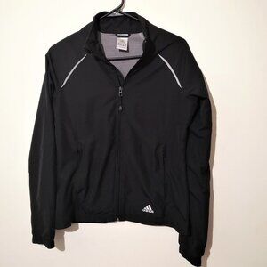 Adidas Women Athletic Jacket 3-Stripe Branded Back Size Small